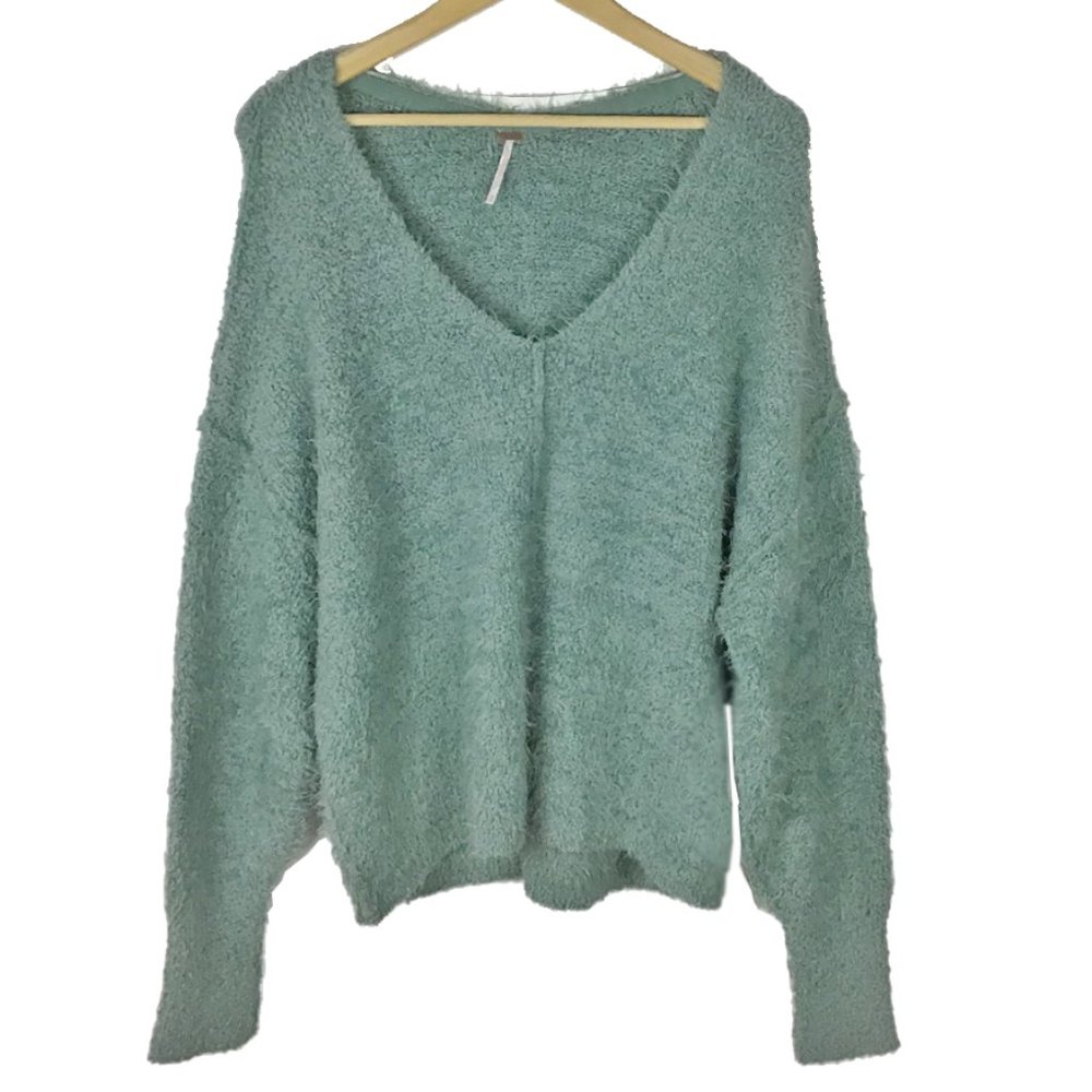 FREE PEOPLE Icing V-neck Sweater In Spring Dust - Picture 5 of 16